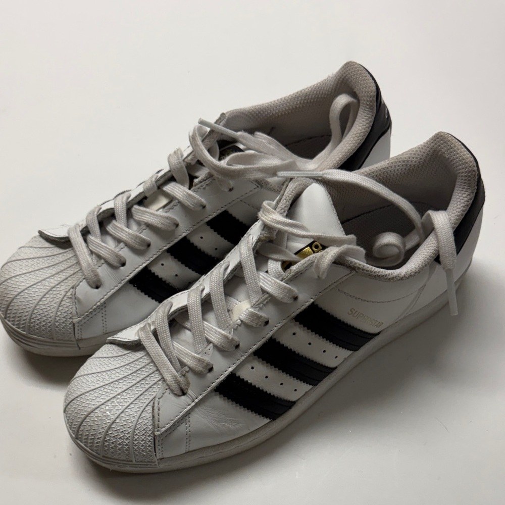Adidas Superstar White and Black Shoes